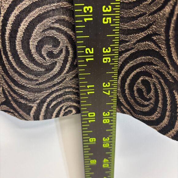 Vintage Van Tisse Womens Swirly Abstract Artsy Midi Dress Size L Stretchy 90s - Picture 4 of 6